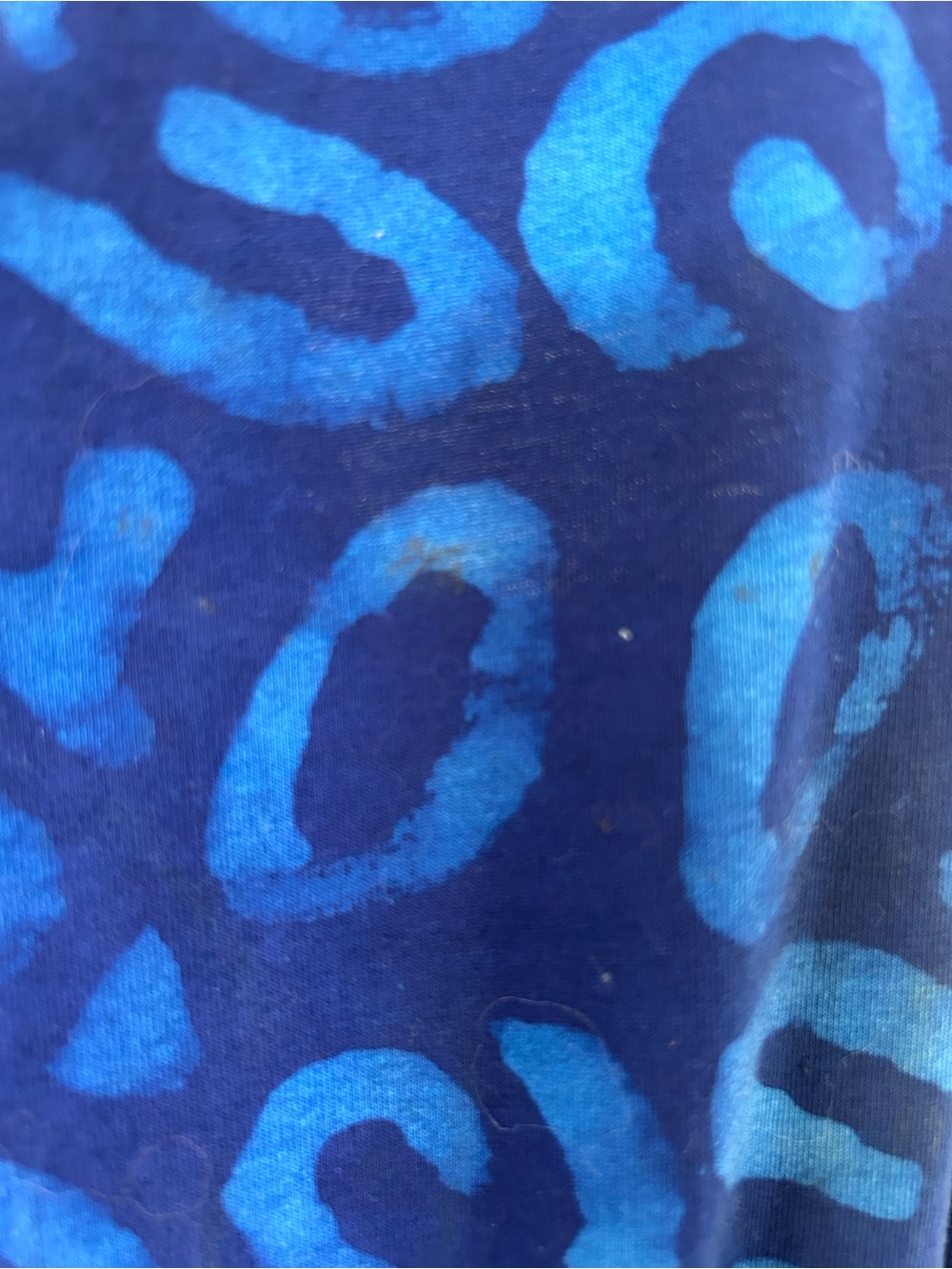 Java Wraps VTG Cobalt & Royal Blue Batik Print Jumpsuit Romper Size Medium Boho - Picture 10 of 10